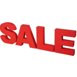 DecoWoerner 3D SALE-Buchstaben Aus Styropor, 40 Cm Hoch rot