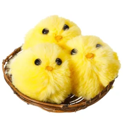 Sale DecoWoerner Deko 3 Küken Im Nest, 10 Cm Ø gelb