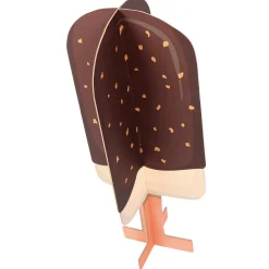 Sale DecoWoerner Deko Aufsteller Eis Am Stiel, 75 Cm Hoch braun