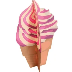 Hot DecoWoerner Deko Aufsteller Softeis, 75 Cm Hoch rosa