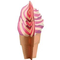 Hot DecoWoerner Deko Aufsteller Softeis, 75 Cm Hoch rosa