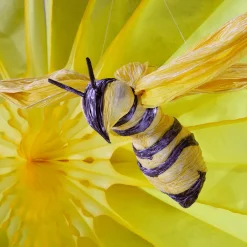 New DecoWoerner Deko Bienen 10-14 Cm, 5 Stück gelb