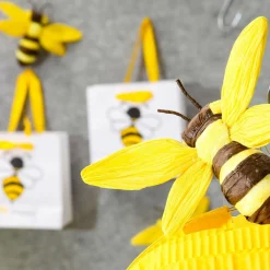 New DecoWoerner Deko Bienen 10-14 Cm, 5 Stück gelb