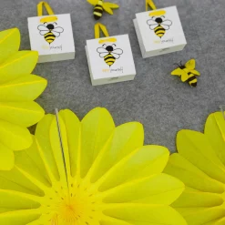 New DecoWoerner Deko Bienen 10-14 Cm, 5 Stück gelb