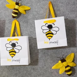 New DecoWoerner Deko Bienen 10-14 Cm, 5 Stück gelb