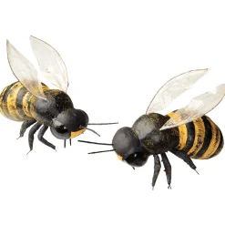Hot DecoWoerner Deko Bienen Attrappe 15 Cm, 2 Stück schwarz