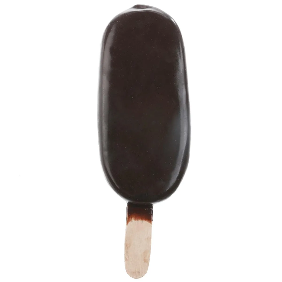 New DecoWoerner Deko Eis Am Stil, Dunkle Schokolade - Lebensmittel-Attrappe 21 Cm braun