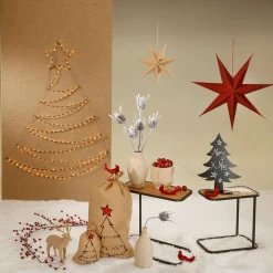 New DecoWoerner Deko Elch Mit Jute Bezogen 32 Cm Beige