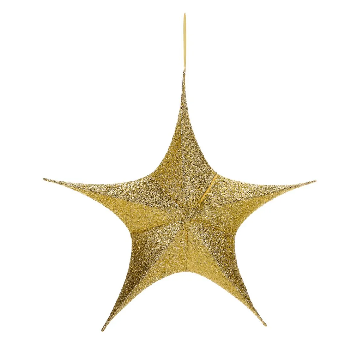 Outlet DecoWoerner Deko Faltstern Glitter Mit Reißverschluss, 40 Cm gold