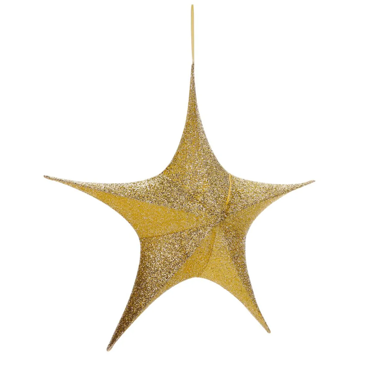 Outlet DecoWoerner Deko Faltstern Glitter Mit Reißverschluss, 40 Cm gold