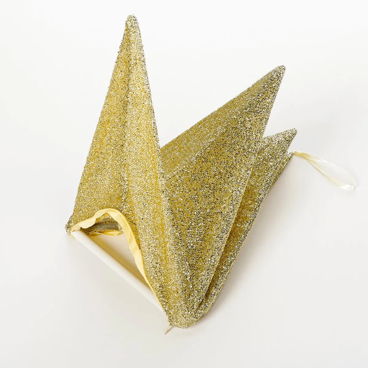 Outlet DecoWoerner Deko Faltstern Glitter Mit Reißverschluss, 40 Cm gold