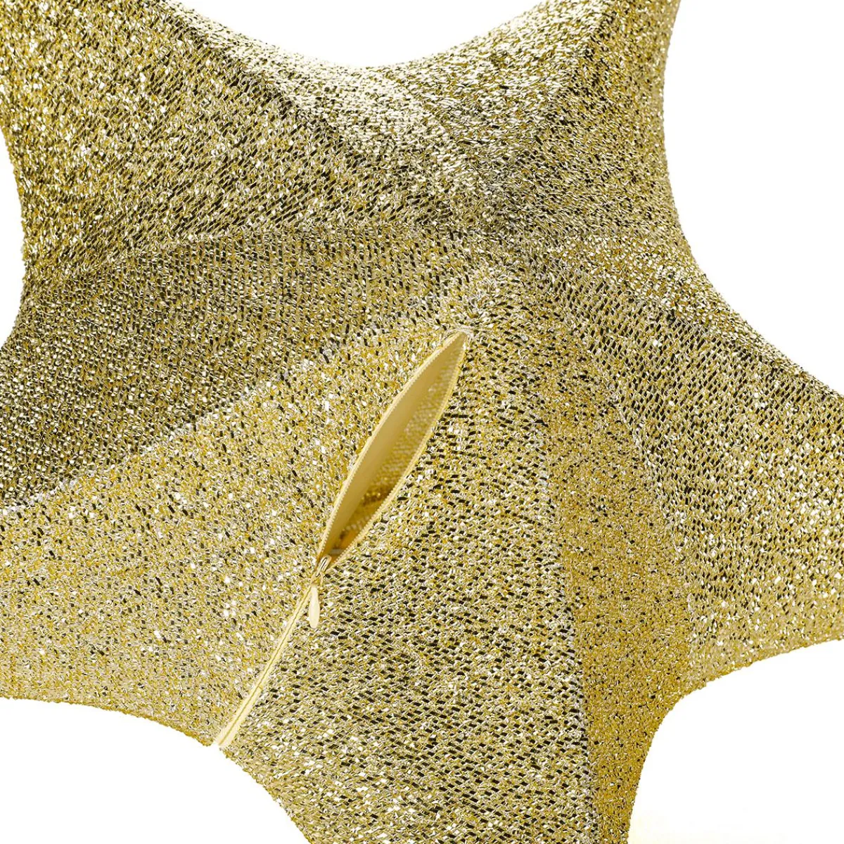 Outlet DecoWoerner Deko Faltstern Glitter Mit Reißverschluss, 40 Cm gold