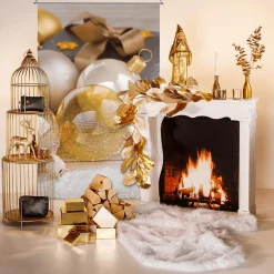 Outlet DecoWoerner Deko Holzscheite Getrocknet Beige