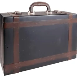 DecoWoerner Deko Koffer Aus Metall, 40 X 26 Cm mehrfarbig