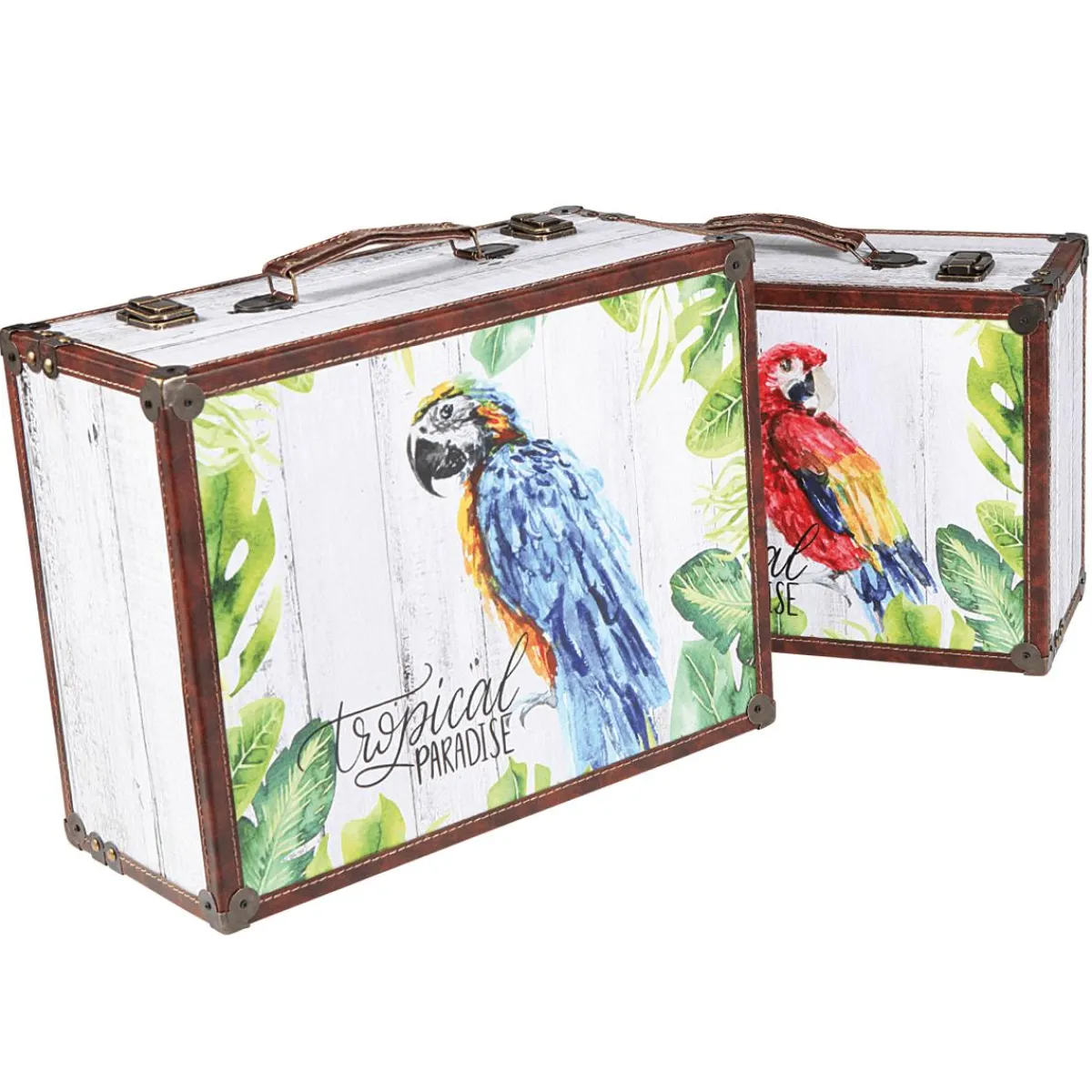 DecoWoerner Deko Kofferset Paradise 2tlg. mehrfarbig
