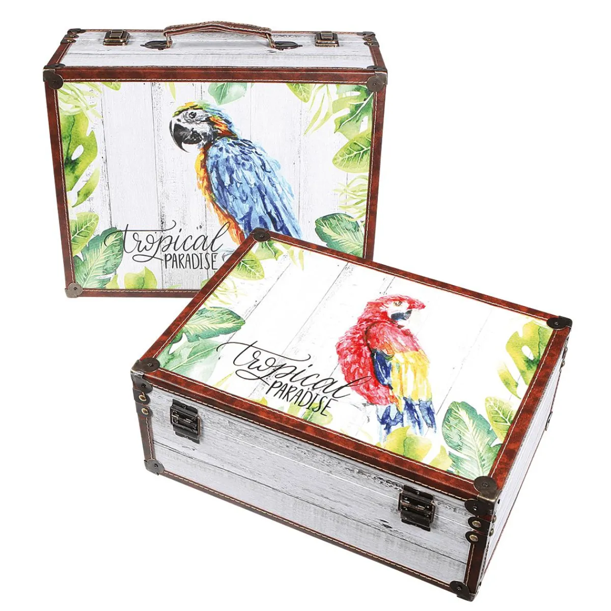 DecoWoerner Deko Kofferset Paradise 2tlg. mehrfarbig