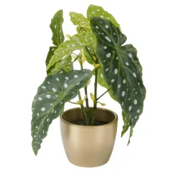 New DecoWoerner Deko Kunstpflanze Forellenbegonie 30 Cm grün