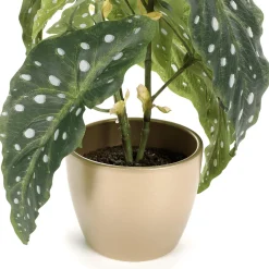 New DecoWoerner Deko Kunstpflanze Forellenbegonie 30 Cm grün