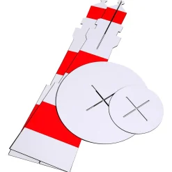 Discount DecoWoerner Deko Leuchtturm Aus Holz, 80 Cm Hoch rot