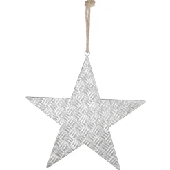 Sale DecoWoerner Deko Metallstern 44 Cm silber