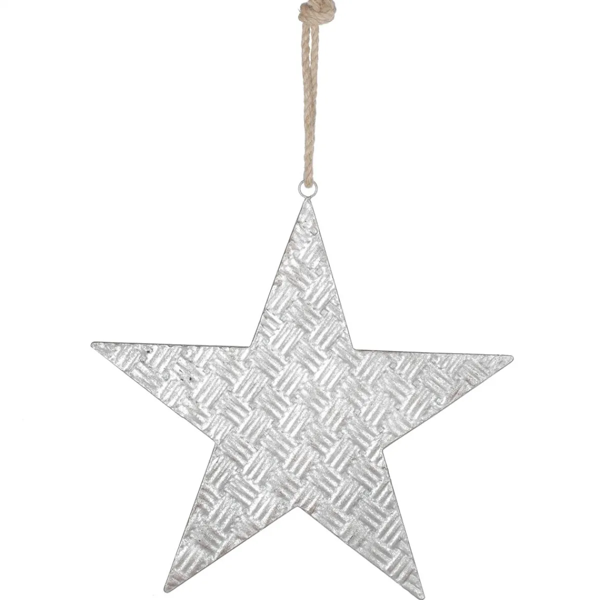 Sale DecoWoerner Deko Metallstern 44 Cm silber