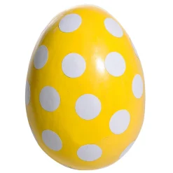 New DecoWoerner Deko Osterei Gepunktet 18 Cm, /weiß gelb