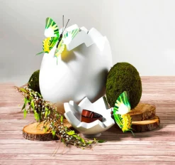 Discount DecoWoerner Deko Osterei "Moos" 35 Cm grün
