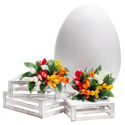 DecoWoerner Deko Osterei , 75 Cm Lang weiß