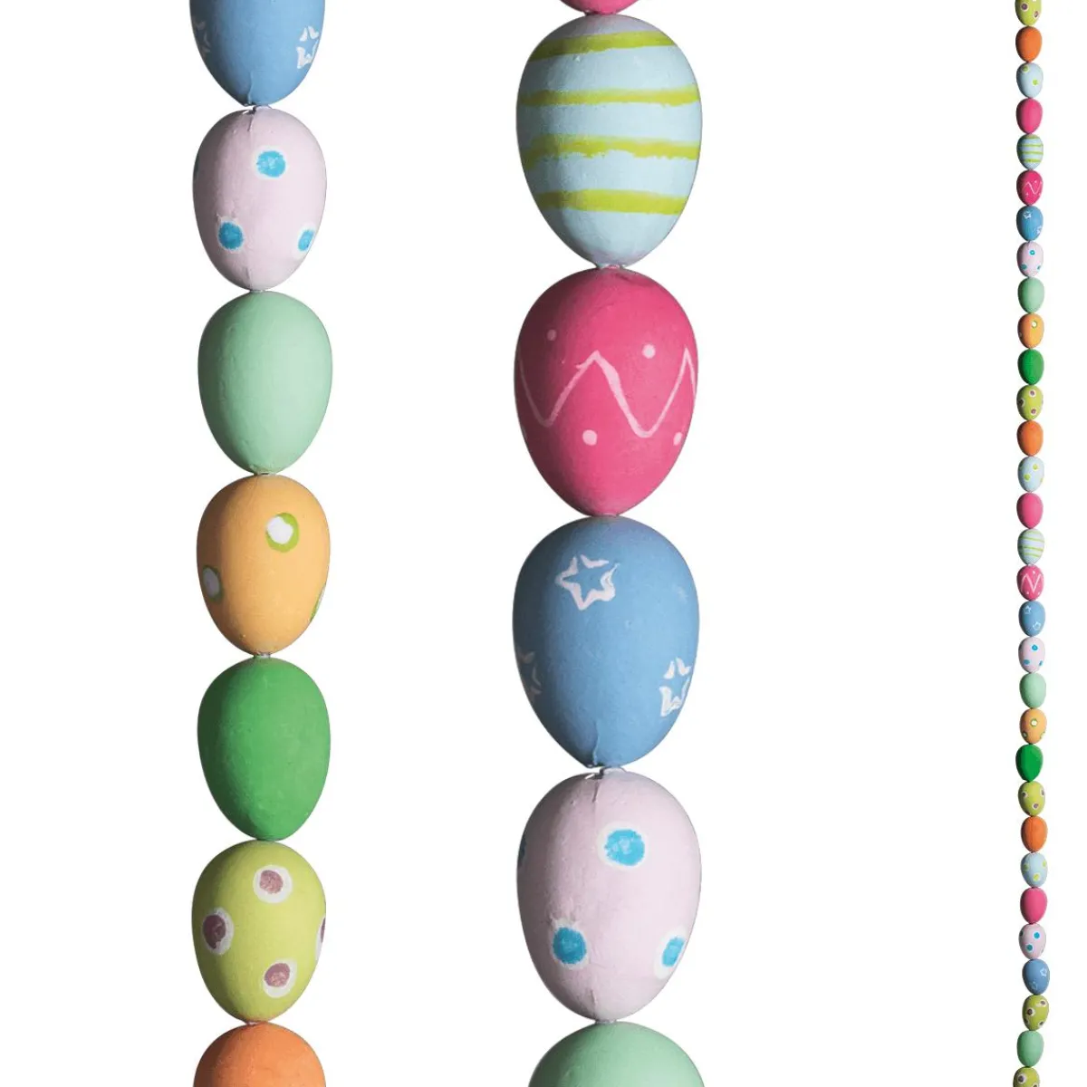 Outlet DecoWoerner Deko Ostereier-Kette Bunt Gemustert, 180 Cm mehrfarbig