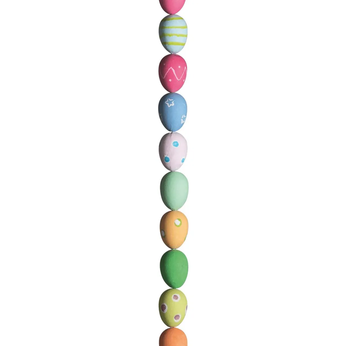 Outlet DecoWoerner Deko Ostereier-Kette Bunt Gemustert, 180 Cm mehrfarbig