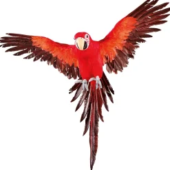 Hot DecoWoerner Deko Papagei 77 Cm Lang rot