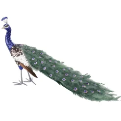 Hot DecoWoerner Deko Pfau Mit Pailletten mehrfarbig