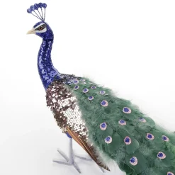 Hot DecoWoerner Deko Pfau Mit Pailletten mehrfarbig
