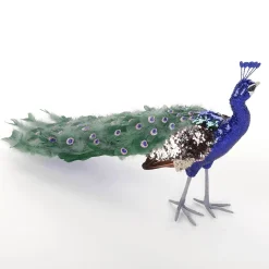 Hot DecoWoerner Deko Pfau Mit Pailletten mehrfarbig