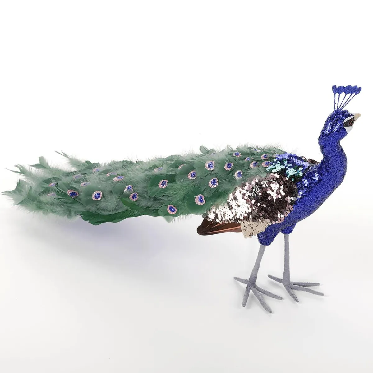 Hot DecoWoerner Deko Pfau Mit Pailletten mehrfarbig