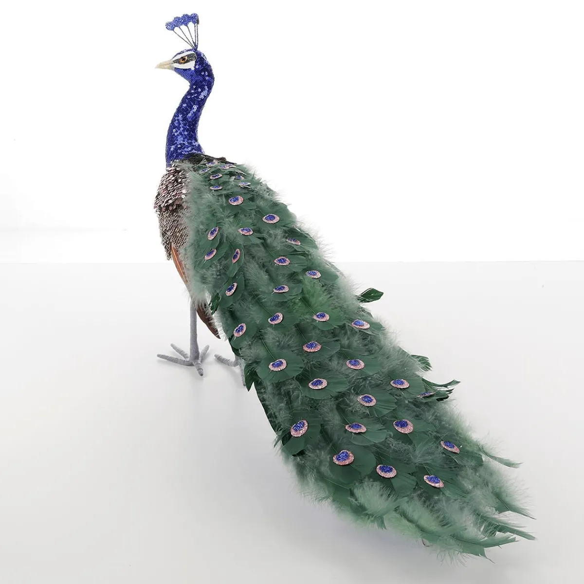 Hot DecoWoerner Deko Pfau Mit Pailletten mehrfarbig
