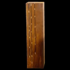 Best DecoWoerner Deko Podest Rost Säule Beistell-Tisch 100 X 25 Cm braun