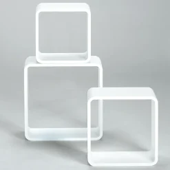 Discount DecoWoerner Deko Regal Set "Cube" weiß