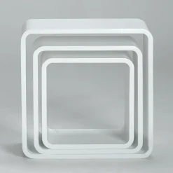 Discount DecoWoerner Deko Regal Set "Cube" weiß
