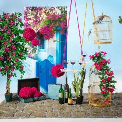 Online DecoWoerner Deko Schaukel 150 Cm Lang Pink weiß