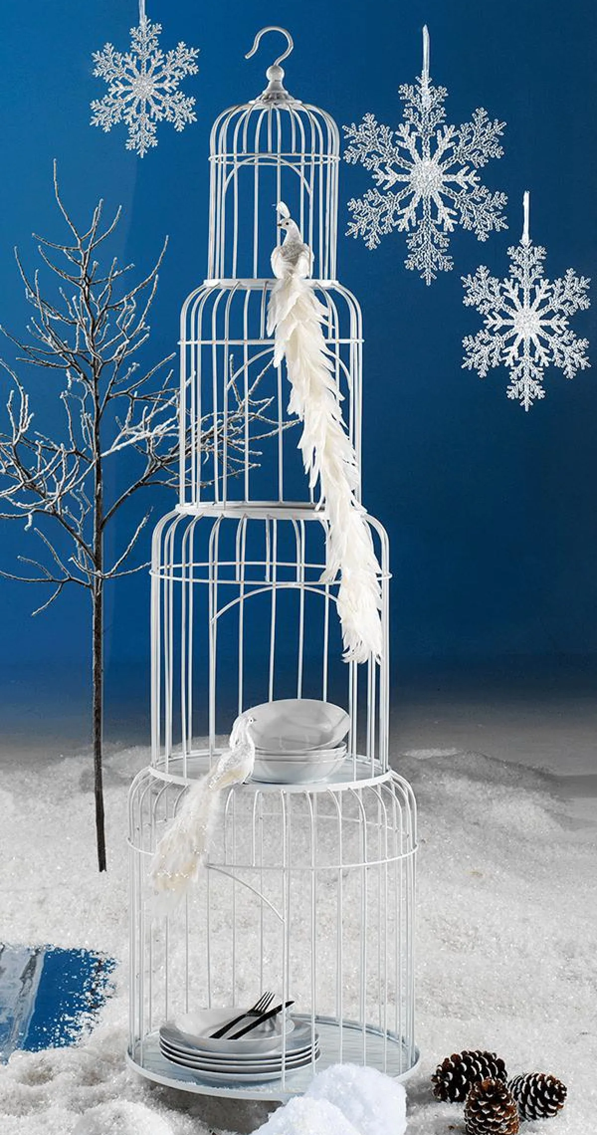 Clearance DecoWoerner Deko Schneeflocken, Pack à 3 Stück transparent
