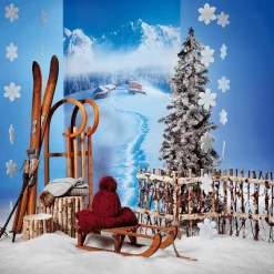 Hot DecoWoerner Deko Ski Aus Holz, 140 Cm Lang Naturholz