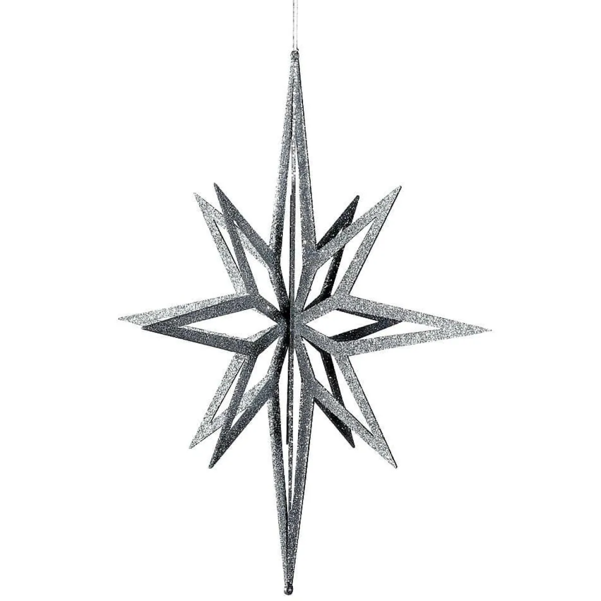 DecoWoerner Deko Stern 3D, 60 Cm Ø, silber