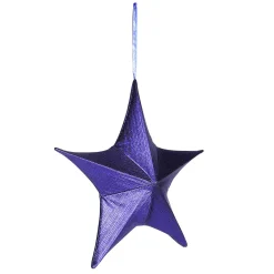 Online DecoWoerner Deko Stoff-Faltstern, Metallic, Mit Reißverschluss blau