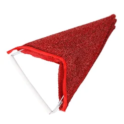 New DecoWoerner Deko Stoff-Faltstern Glitter Mit Reißverschluss, 40 Cm rot
