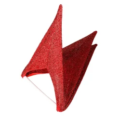 New DecoWoerner Deko Stoff-Faltstern Glitter Mit Reißverschluss, 40 Cm rot
