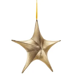 Sale DecoWoerner Deko Stoff-Faltstern Mit Reißverschluss 110 Cm gold