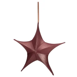 Outlet DecoWoerner Deko Stoff-Faltstern Kupfer Mit Reißverschluss, 40 Cm braun