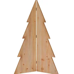 New DecoWoerner Deko Tanne Holz 140 Cm Hoch Naturholz
