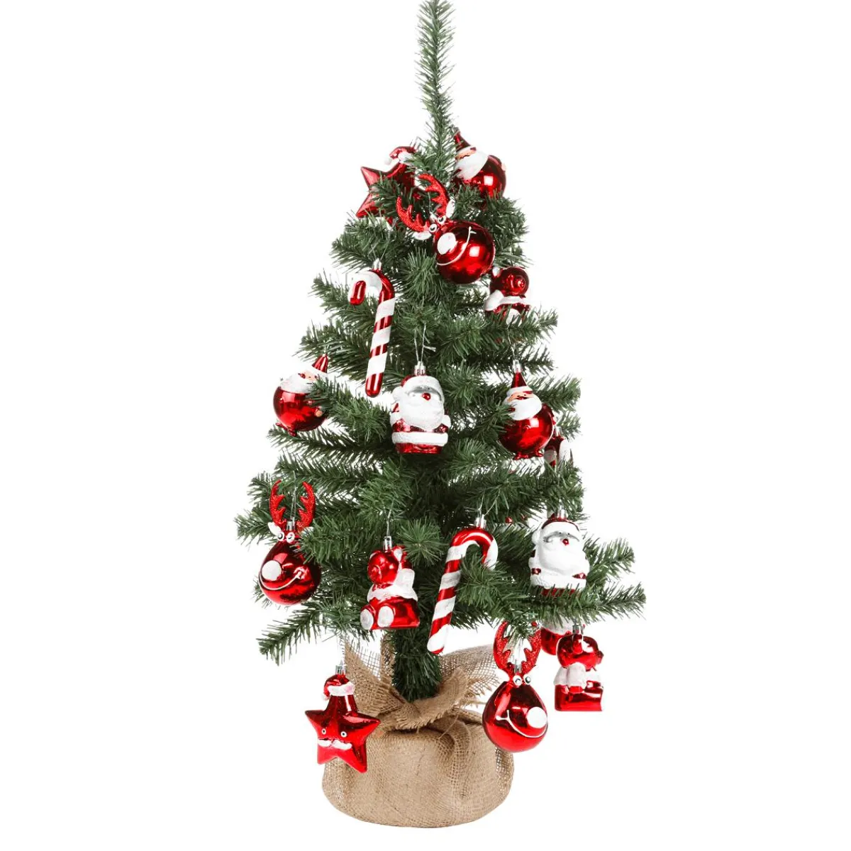 Best DecoWoerner Deko Tannenbaum 75 Cm Mit Figuren grün